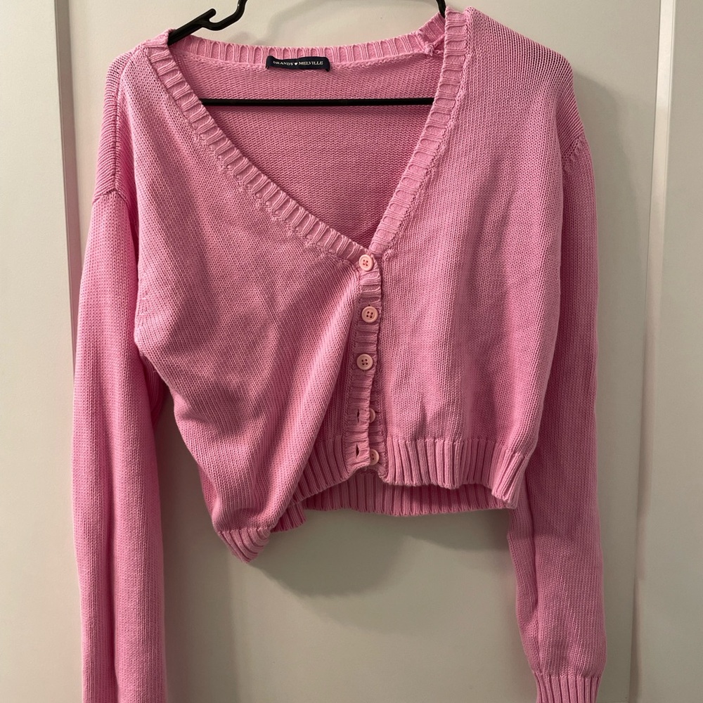 brandy melville bubblegum pink cardigan